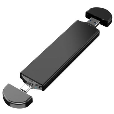 C Tipi USB3.0 SSD Harici Sabit Sürücü M.2 Nvme Sata Laptop için Çift Arayüz Tasarımı